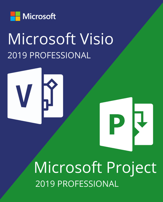 Project Professional + Visio Professional 2019 Activation key – Bundle